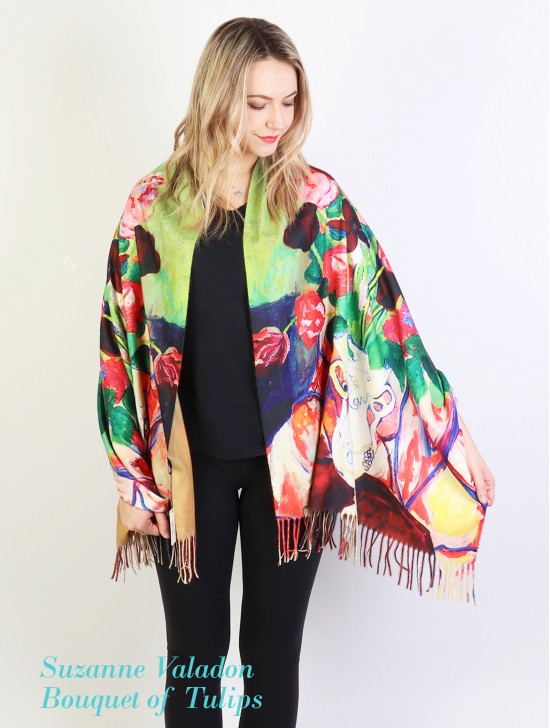 "Bouquet of Tulips" Oil Painting Scarf